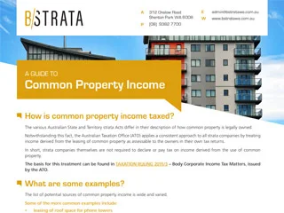 A guide to Common Property Income