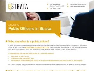 A guide to Public Officers in Strata